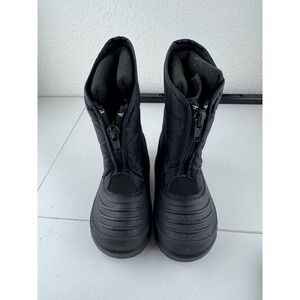 Kids Thermolite Snow Boots Black Zip Up‎ Winter Warm Size 5 Waterproof